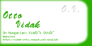 otto vidak business card